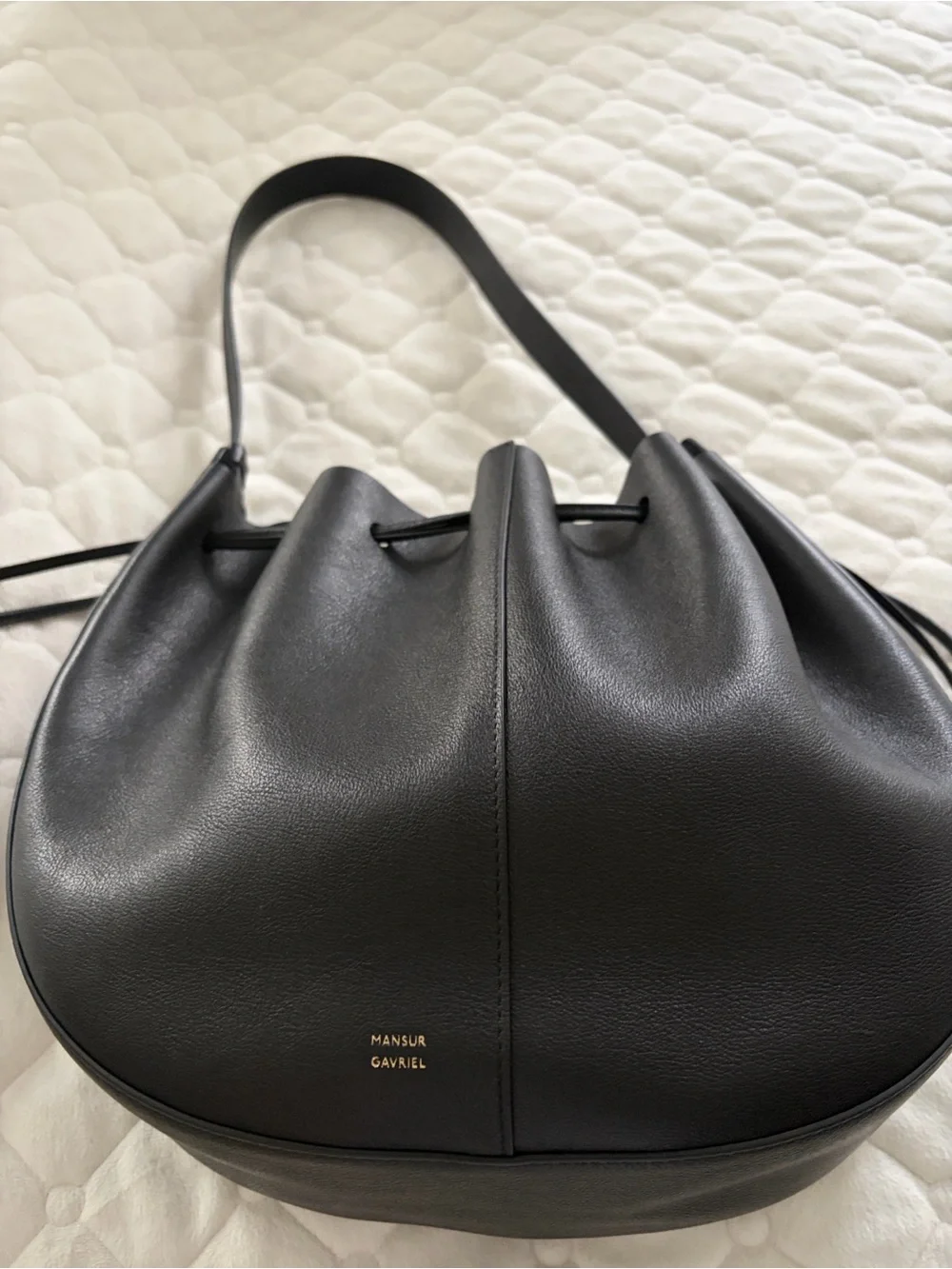 Mansur Gavriel Black Lillium Bucket Bag